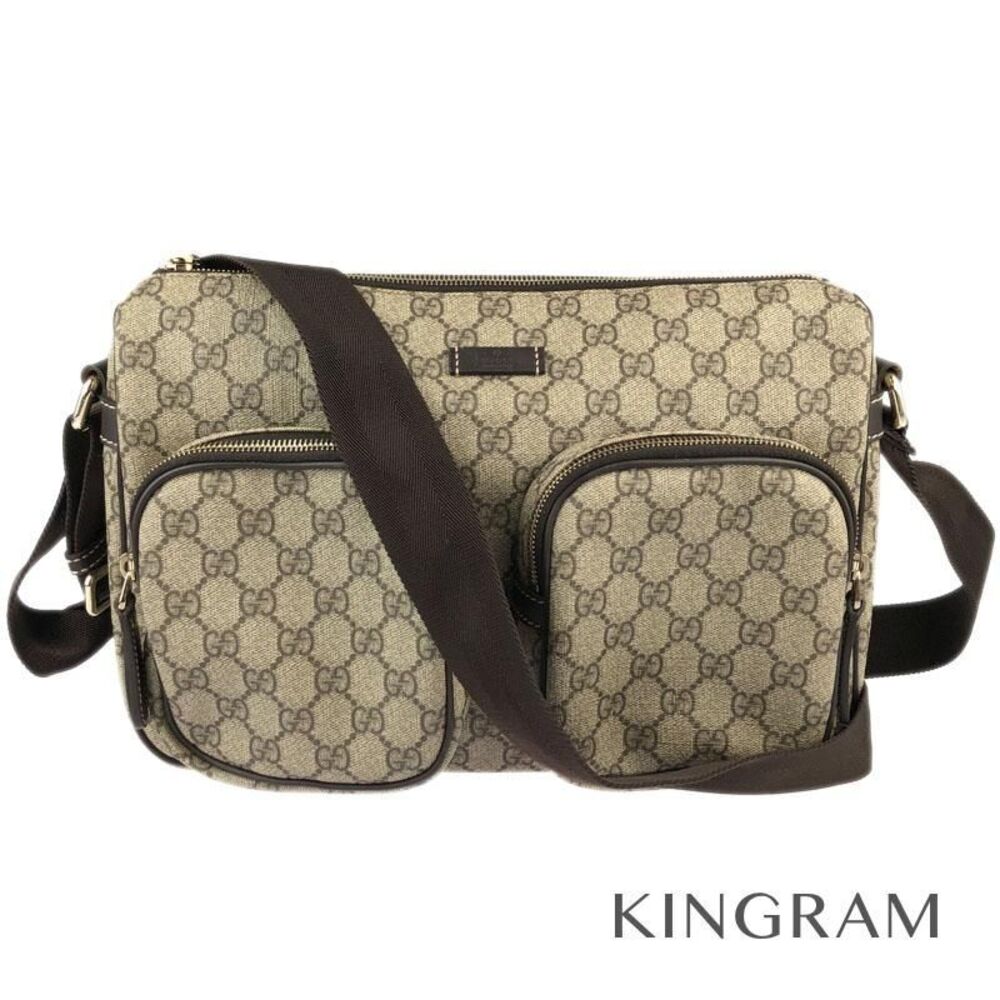 Gucci GG Plus Supreme Beige Brown Shoulder Bag